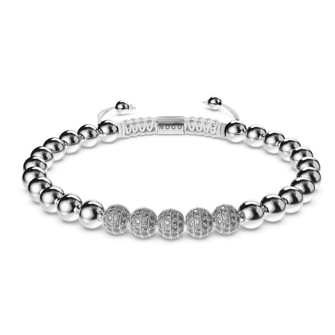 Argent | Bracelet Gala Pavé de Cristaux | Blanc